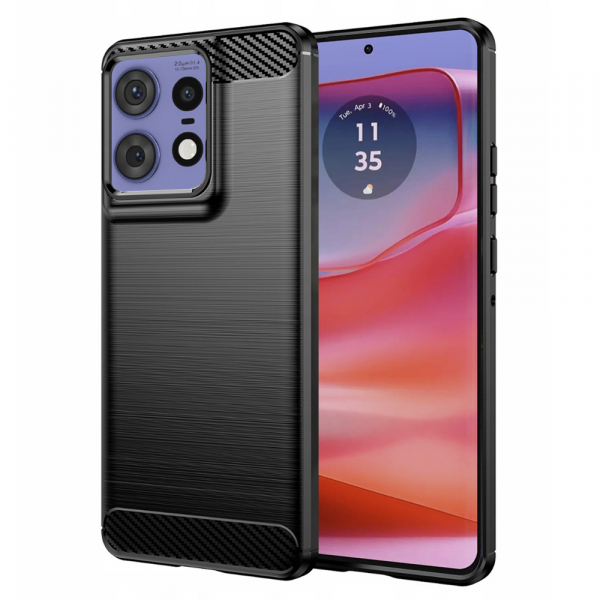 Husa pentru Motorola Edge 50 Pro, Techsuit, Carbon, Neagra