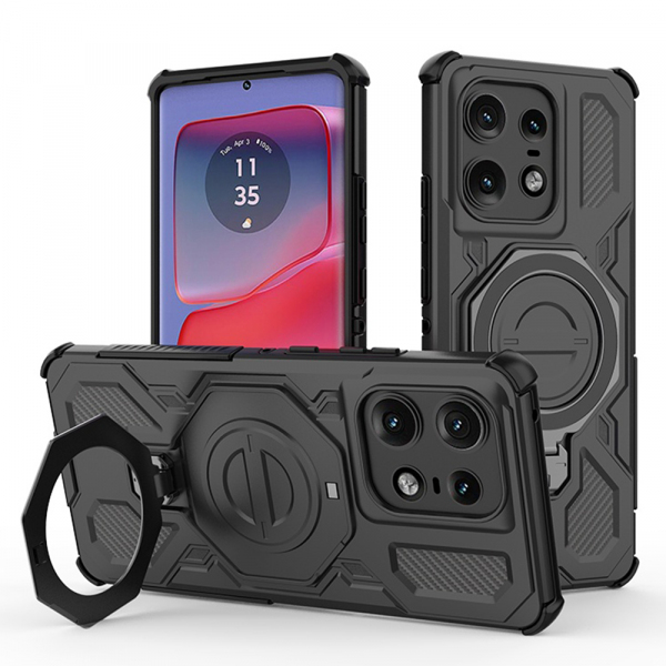 Husa pentru Motorola Edge 50 Pro, Techsuit, Carbon Shield Pro, Neagra