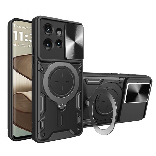 Husa pentru Motorola Edge 50, Techsuit, CamGuard Pro, Neagra