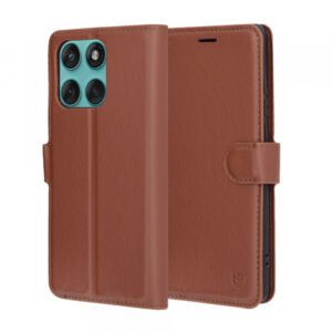 Husa pentru Motorola Edge 60 Fusion / Edge 60, Techsuit, Leather Folio, Maro
