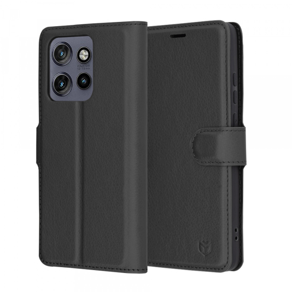 Husa pentru Motorola Edge 60 Neo / Edge 50 Neo, Techsuit, Leather Folio, Neagra