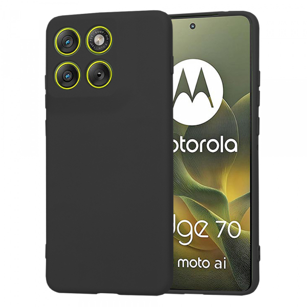 Husa pentru Motorola Edge 70, Techsuit, SoftFlex, Neagra