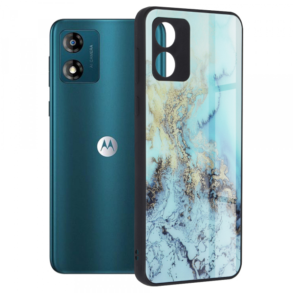 Husa pentru Motorola Moto E13, Techsuit, Glaze, Bleu