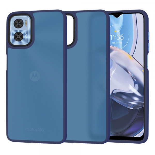 Husa pentru Motorola Moto E22i / E22, Techsuit, HaloFrost, Bleumarin