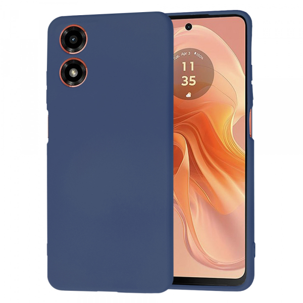 Husa pentru Motorola Moto G04s / E14 / G04, Techsuit, SoftFlex, Bleumarin