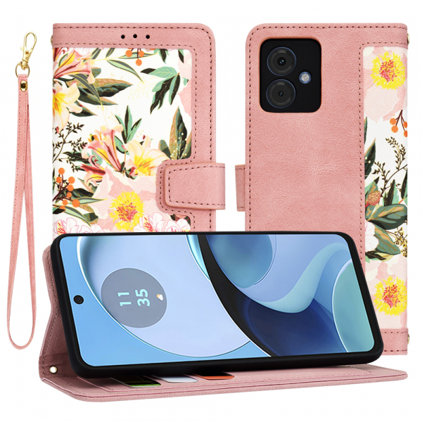 Husa pentru Motorola Moto G14, Techsuit, FlipCraft, Roz