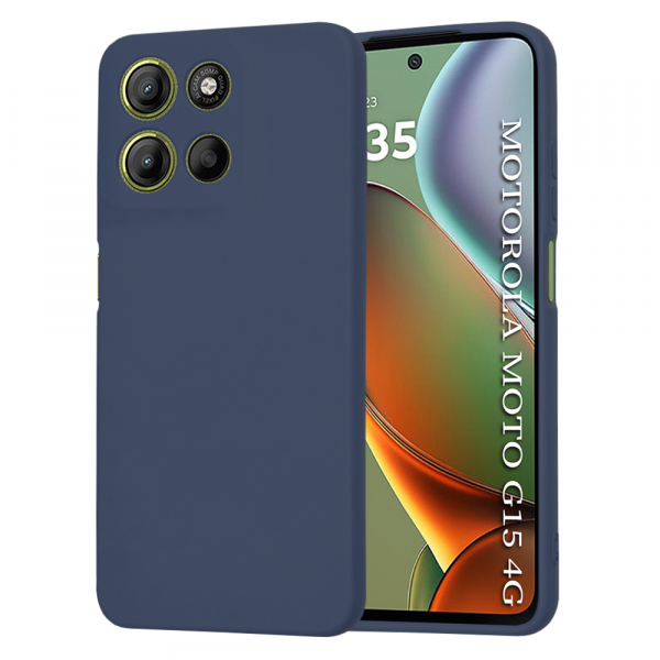 Husa pentru Motorola Moto G15 / G15 Power, Techsuit, SoftFlex, Bleumarin