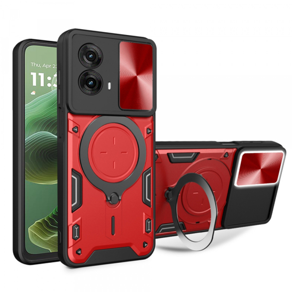 Husa pentru Motorola Moto G35, Techsuit, CamGuard Pro, Rosie