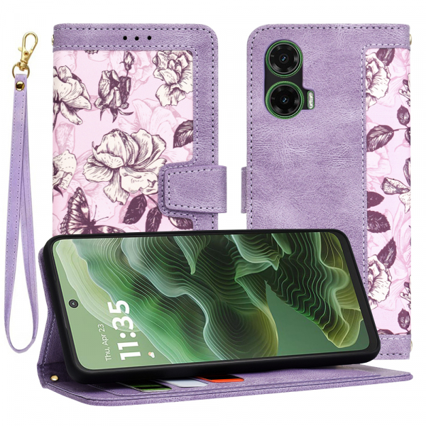Husa pentru Motorola Moto G35, Techsuit, FlipCraft, Mov