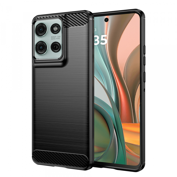 Husa pentru Motorola Moto G75, Techsuit, Carbon, Neagra