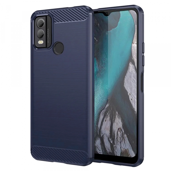Husa pentru Nokia C22, Techsuit, Carbon, Albastra