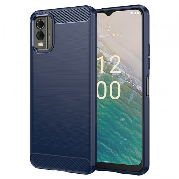 Husa pentru Nokia C32, Techsuit, Carbon, Albastra