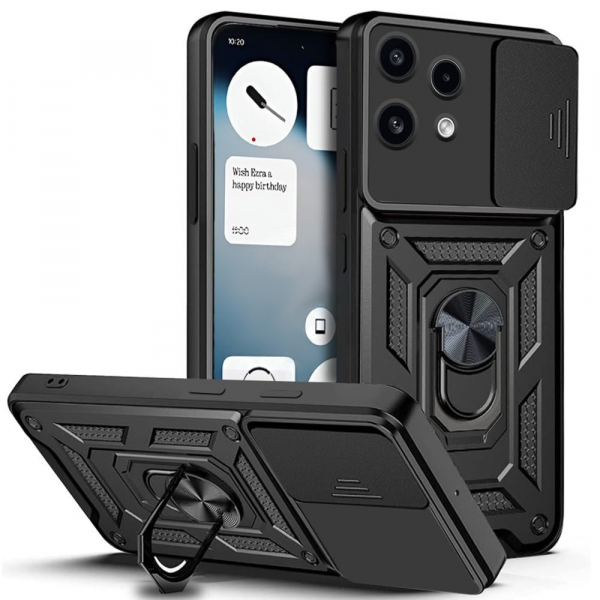 Husa pentru Nothing Phone (3a) Lite, Techsuit, CamShield, Neagra
