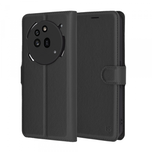 Husa pentru Nothing Phone (3a) Pro, Techsuit, Leather Folio, Neagra