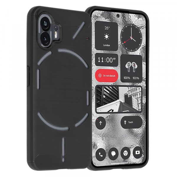 Husa pentru Nothing Phone (2), Techsuit, Carbon, Neagra