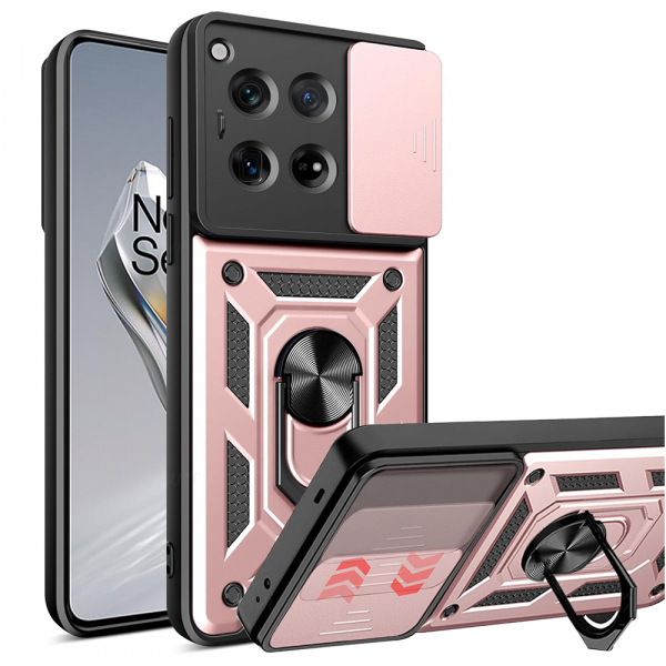 Husa pentru OnePlus 12, Techsuit, CamShield, Roz