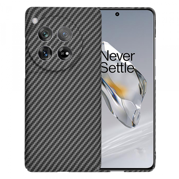 Husa pentru OnePlus 12, Techsuit, Carbonite FiberShell, Neagra