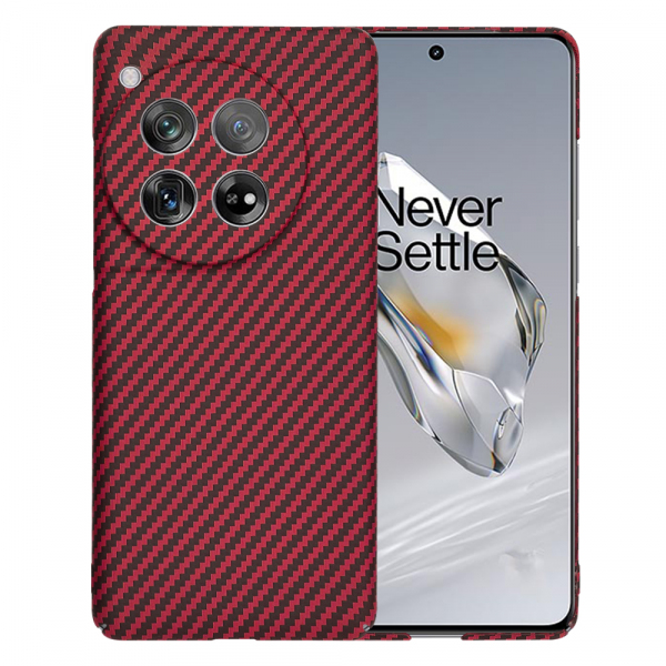 Husa pentru OnePlus 12, Techsuit, Carbonite FiberShell, Rosie