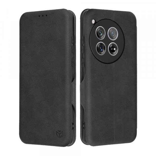 Husa pentru OnePlus 12, Techsuit, Safe Wallet Plus, Neagra