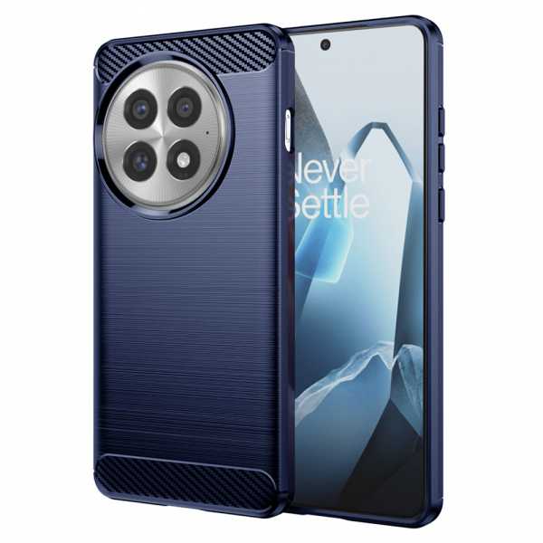 Husa pentru OnePlus 13, Techsuit, Carbon, Albastra