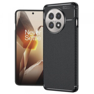 Husa pentru OnePlus 13R, Techsuit, CarbonFiber, Neagra