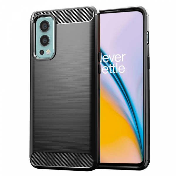 Husa pentru OnePlus Nord 2 5G, Techsuit, Carbon, Neagra