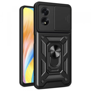 Husa pentru Oppo A18 / A38, Techsuit, CamShield, Neagra