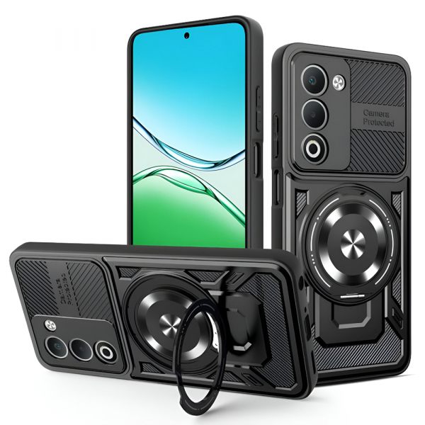 Husa pentru Oppo A5 4G / A5 5G, Techsuit, RuggedCam, Neagra