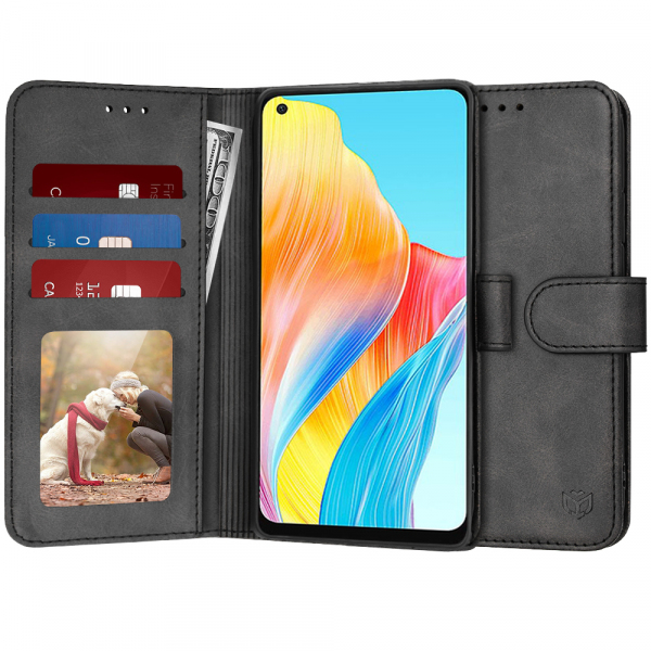 Husa pentru Oppo A78 4G, Techsuit, Diary Book, Neagra
