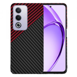 Husa pentru Oppo A80, Techsuit, Carbonite FiberShell, Neagra Rosie