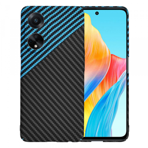 Husa pentru Oppo A98, Techsuit, Carbonite FiberShell, Neagra Bleu