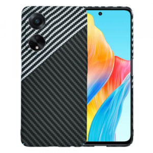 Husa pentru Oppo A98, Techsuit, Carbonite FiberShell, Neagra Gri