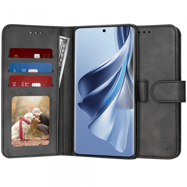 Husa pentru Oppo Reno10 / Reno10 Pro, Techsuit, Diary Book, Neagra