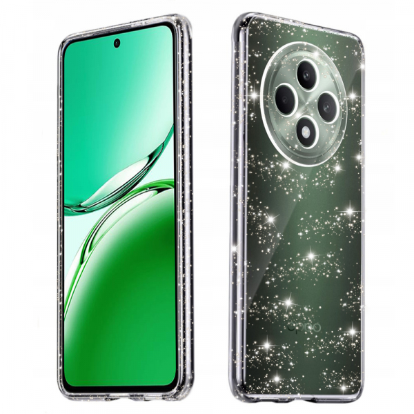 Husa pentru Oppo Reno12 FS 5G / Reno12 FS 4G / Reno12 F 4G / Reno12 F, Techsuit, SparkleSkin, Transparenta