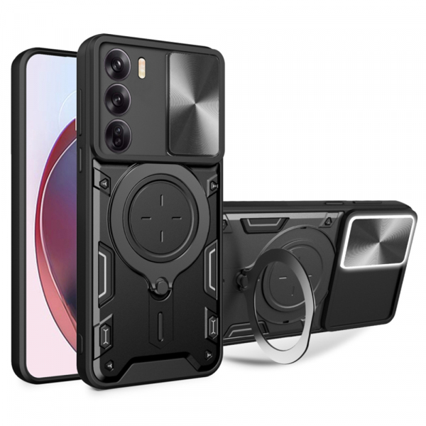 Husa pentru Oppo Reno12 Pro, Techsuit, CamGuard Pro, Neagra