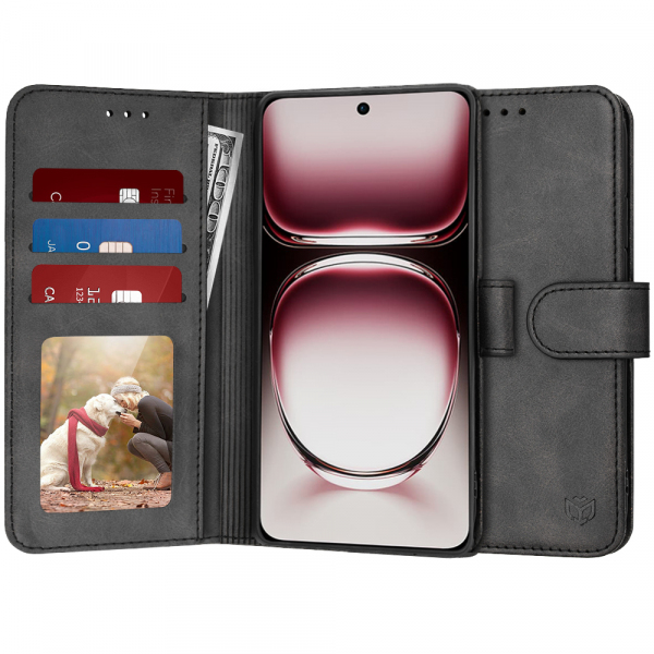Husa pentru Oppo Reno12 Pro, Techsuit, Diary Book, Neagra