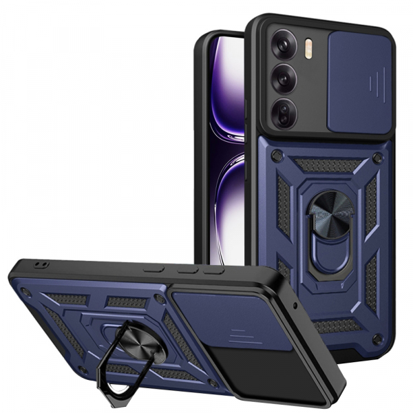 Husa pentru Oppo Reno12, Techsuit, CamShield, Albastra