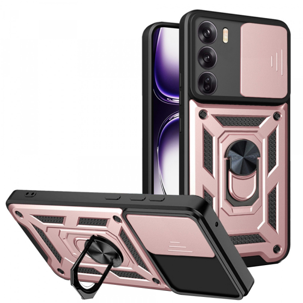 Husa pentru Oppo Reno12, Techsuit, CamShield, Roz