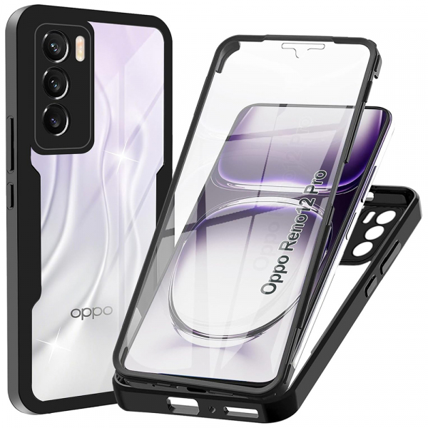 Husa pentru Oppo Reno12, Techsuit, ColorVerse 360, Neagra