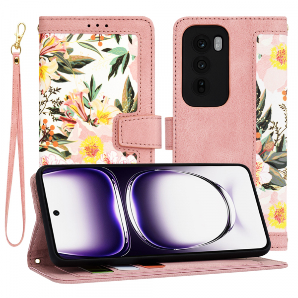 Husa pentru Oppo Reno12, Techsuit, FlipCraft, Roz