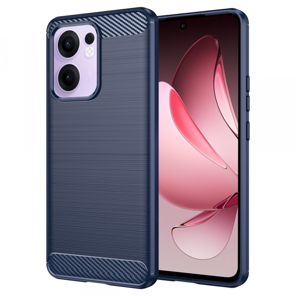 Husa pentru Oppo Reno13 FS 5G / Reno13 F 4G / Reno13 F, Techsuit, Carbon, Albastra