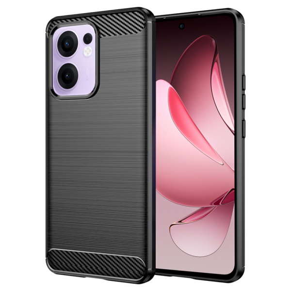 Husa pentru Oppo Reno13 FS 5G / Reno13 F 4G / Reno13 F, Techsuit, Carbon, Neagra