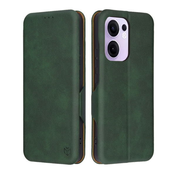 Husa pentru Oppo Reno13 FS 5G / Reno13 F 4G / Reno13 F, Techsuit, Safe Wallet Plus, Verde