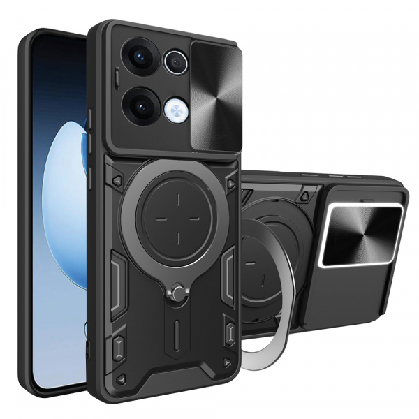 Husa pentru Oppo Reno13, Techsuit, CamGuard Pro, Neagra