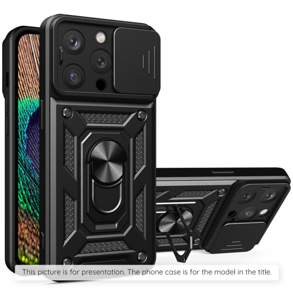 Husa pentru Oppo Reno14 F, Techsuit, CamShield, Neagra