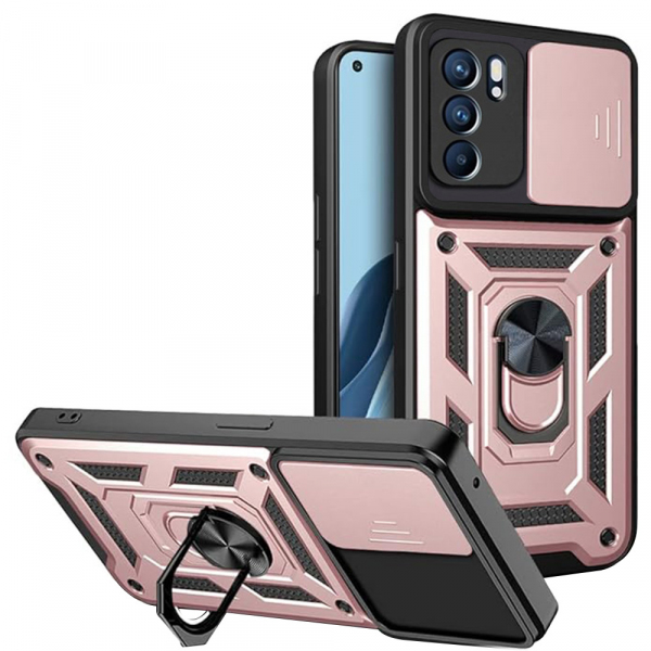 Husa pentru Oppo Reno6 5G, Techsuit, CamShield, Roz