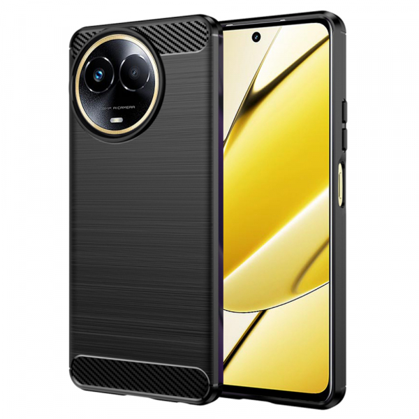 Husa pentru Realme 11 5G, Techsuit, Carbon, Neagra