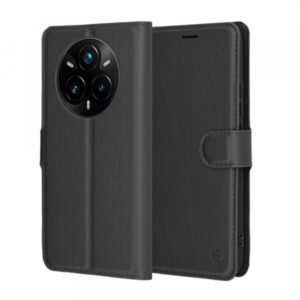 Husa pentru Realme 14 Pro+, Techsuit, Leather Folio, Neagra