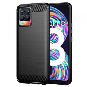 Husa pentru Realme 8 Pro / 8, Techsuit, Carbon, Neagra