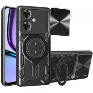 Husa pentru Realme Note 60, Techsuit, CamGuard Pro, Neagra
